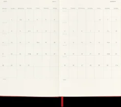 Ed. Moleskine Agendas Moleskine-Agenda 2025 - Semanal - Tapa dura - Large - Rojo escarlata