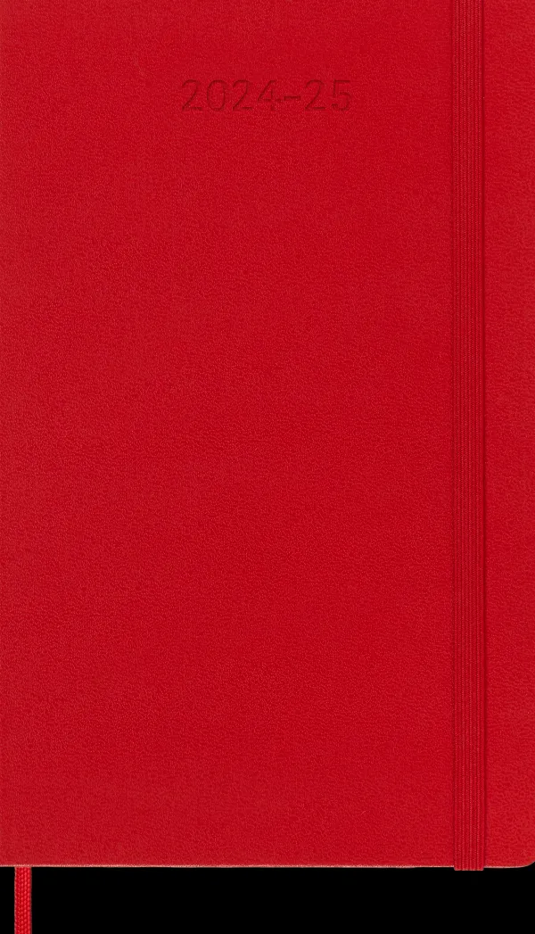 Ed. Moleskine Agendas Moleskine-Agenda 18 meses 2024/2025 - Semanal - Tapa dura - Large - Rojo Escarla
