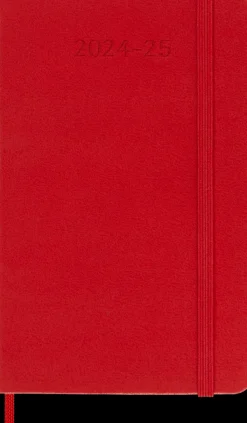 Ed. Moleskine Agendas Moleskine-Agenda 18 meses 2024/2025 - Semanal - Tapa dura - Pocket - Rojo Escarl