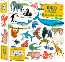 Usborne Actividades Y Puzzles-Animales salvajes. Libro y puzle (49 piezas)
