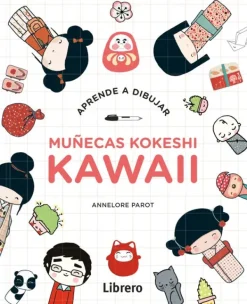 Librero Guías De Dibujo-Aprende a dibujar muñecas Kokeshi Kawaii