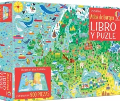 Usborne Actividades Y Puzzles-Atlas de Europa. Libro y puzle (300 piezas)
