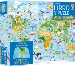 Usborne Actividades Y Puzzles-Atlas mundial (300 Piezas)