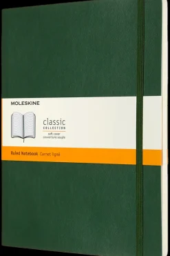 Ed. Moleskine Cuadernos Clásicos-Cuaderno Clásico - Tapa Blanda - XL - Verde mirto - De rayas